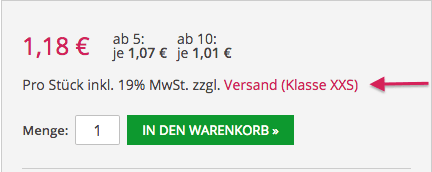 Versandkosten