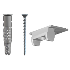 Newly Deckenklemme, Schrauben, Dübel